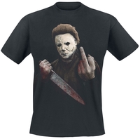 Halloween - Michael Myers - Middle Finger - T-shirt - Mannen - zwart