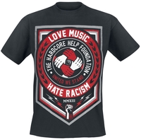 Hardcore Help Foundation - Love Music - T-shirt - Mannen - zwart