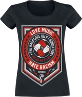 Hardcore Help Foundation - Love Music - T-shirt - Vrouwen - zwart