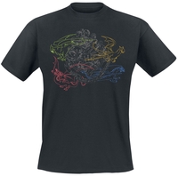 Harry Potter - Dragon Outline Sigil - T-shirt - Mannen - zwart