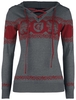 Harry Potter - Gryffindor - Trui met capuchon - Vrouwen - donkergrijs rood