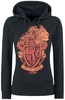 Harry Potter - Gryffindor - Trui met capuchon - Vrouwen - zwart