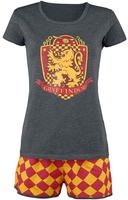 Harry Potter - Gryffindor Quidditch - Pyjama - Vrouwen - grijs rood geel