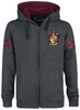 Harry Potter - Gryffindor Sport - Vest met capuchon - Mannen - grijs bordeaux