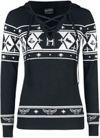 Harry Potter - Hogwarts - Gebreide trui - Vrouwen - zwart wit