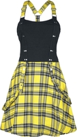 Heartless - Incantation Dress - Korte jurk - Vrouwen - zwart geel