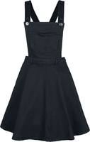 Hell Bunny - Dakota Pinafore Dress - Medium-lengte jurk - Vrouwen - zwart
