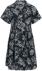 Hell Bunny - Kasumi Mid Dress - Medium-lengte jurk - Vrouwen - zwart wit