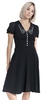 Hell Bunny - Lydia Dress - Medium-lengte jurk - Vrouwen - zwart wit