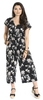Hell Bunny - Sagano Jumpsuit - Jumpsuit - Vrouwen - zwart wit