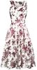 H&R London - Aphrodite Metallic Swing Dress - Medium-lengte jurk - Vrouwen - wit