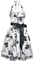 H&R London - Floral Long Dress - Medium-lengte jurk - Vrouwen - wit zwart