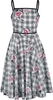 H&R London - Nea Swing Dress - Medium-lengte jurk - Vrouwen - grijs wit