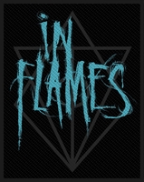 In Flames - Scratched Logo - Patch - Unisex - zwart blauw