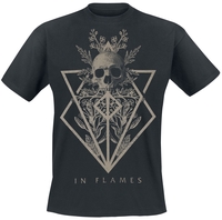 In Flames - Skull - T-shirt - Mannen - zwart