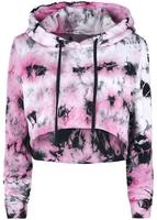 Innocent - Emrys Hood - Trui met capuchon - Vrouwen - zwart wit felroze