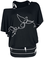 Innocent - Flywire Top - T-shirt - Vrouwen - zwart wit