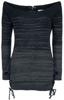 Innocent - Thena Top - Gebreide trui - Vrouwen - zwart grijs