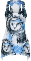 Innocent - Watercolour Owl Vest - Top - Vrouwen - meerkleurig