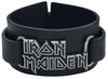 Iron Maiden - Iron Maiden Logo - Lederen armband - Mannen - zwart