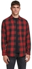 Jack & Jones - JJEGINGHAM TWILL SHIRT L/S NOOS - Longsleeve - Mannen - rood zwart
