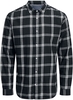 Jack & Jones - JJEGINGHAM TWILL SHIRT L/S NOOS - Longsleeve - Mannen - wit zwart