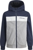 Jack & Jones - Rush Blocking Hood Jacket - Jas - Mannen - grijs blauw