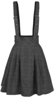 Jawbreaker - Grey Days High Waisted Skirt - Korte rok - Vrouwen - grijs