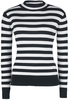 Jawbreaker - Menace White and Black Stripe Sweater - Gebreide trui - Vrouwen - zwart wit