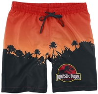 Jurassic Park - Jurassic Park Logo und Skyline - Zwembroek - Mannen - meerkleurig