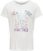 Kids ONLY - Ghita foil shirt - T-shirt - Vrouwen - wit