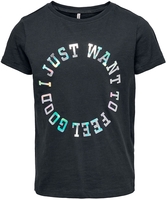 Kids ONLY - Ghita foil shirt - T-shirt - Vrouwen - zwart