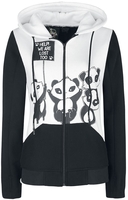 Killer Panda - KP Lost Hood - Vest met capuchon - Vrouwen - zwart wit