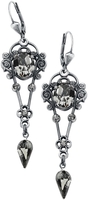 Krikor - Dark Passion - Oorbel - Vrouwen - zilverkleurig