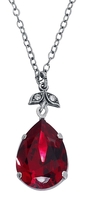 Krikor - Ruby Rot - Halsketting - Vrouwen - zilverkleurig