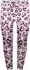 Kuku Bird - Pink Leopard With Hearts - Leggings - Vrouwen - roze