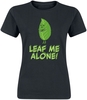 Leaf Me Alone - - T-shirt - Vrouwen - zwart