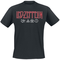 Led Zeppelin - Logo & Symbols - T-shirt - Mannen - zwart