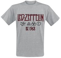 Led Zeppelin - Symbols Est. 1968 - T-shirt - Mannen - grijs gemêleerd