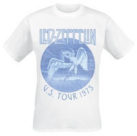 Led Zeppelin - Tour 75 - T-shirt - Mannen - wit