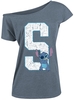 Lilo & Stitch - 626 - Stitch - T-shirt - Vrouwen - blauw gemêleerd