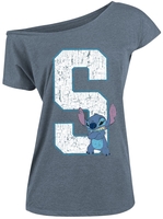 Lilo & Stitch - 626 - Stitch - T-shirt - Vrouwen - blauw gemêleerd