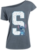 Lilo & Stitch - 626 - Stitch - T-shirt - Vrouwen - blauw gemêleerd