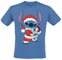 Lilo & Stitch - Christmas Stitch - T-shirt - Mannen - blauw