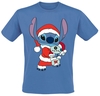 Lilo & Stitch - Christmas Stitch - T-shirt - Mannen - blauw