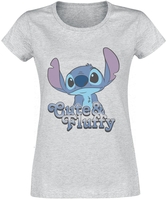 Lilo & Stitch - Cute & Fluffy - T-shirt - Vrouwen - grijs