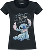 Lilo & Stitch - I love you to the moon and back - T-shirt - Vrouwen - zwart