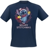 Lilo & Stitch - Merry Sitchmas - T-shirt - Mannen - blauw