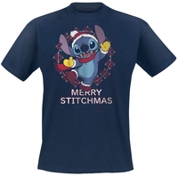 Lilo & Stitch - Merry Sitchmas - T-shirt - Mannen - blauw