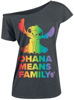 Lilo & Stitch - Ohana Pride - T-shirt - Vrouwen - grijs